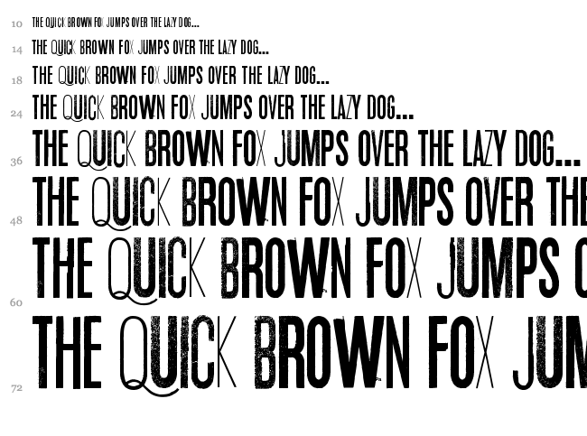 Quiet Zoo font waterfall